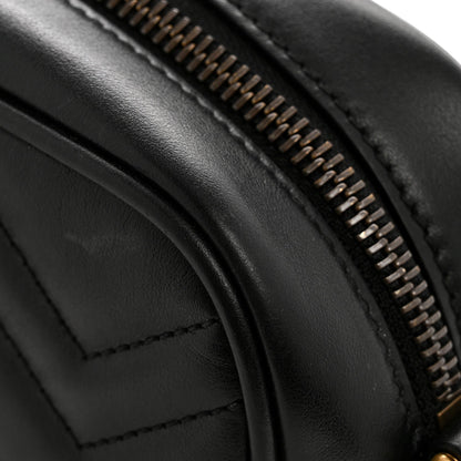 Calfskin Matelasse Mini GG Marmont Chain Shoulder Bag Black
