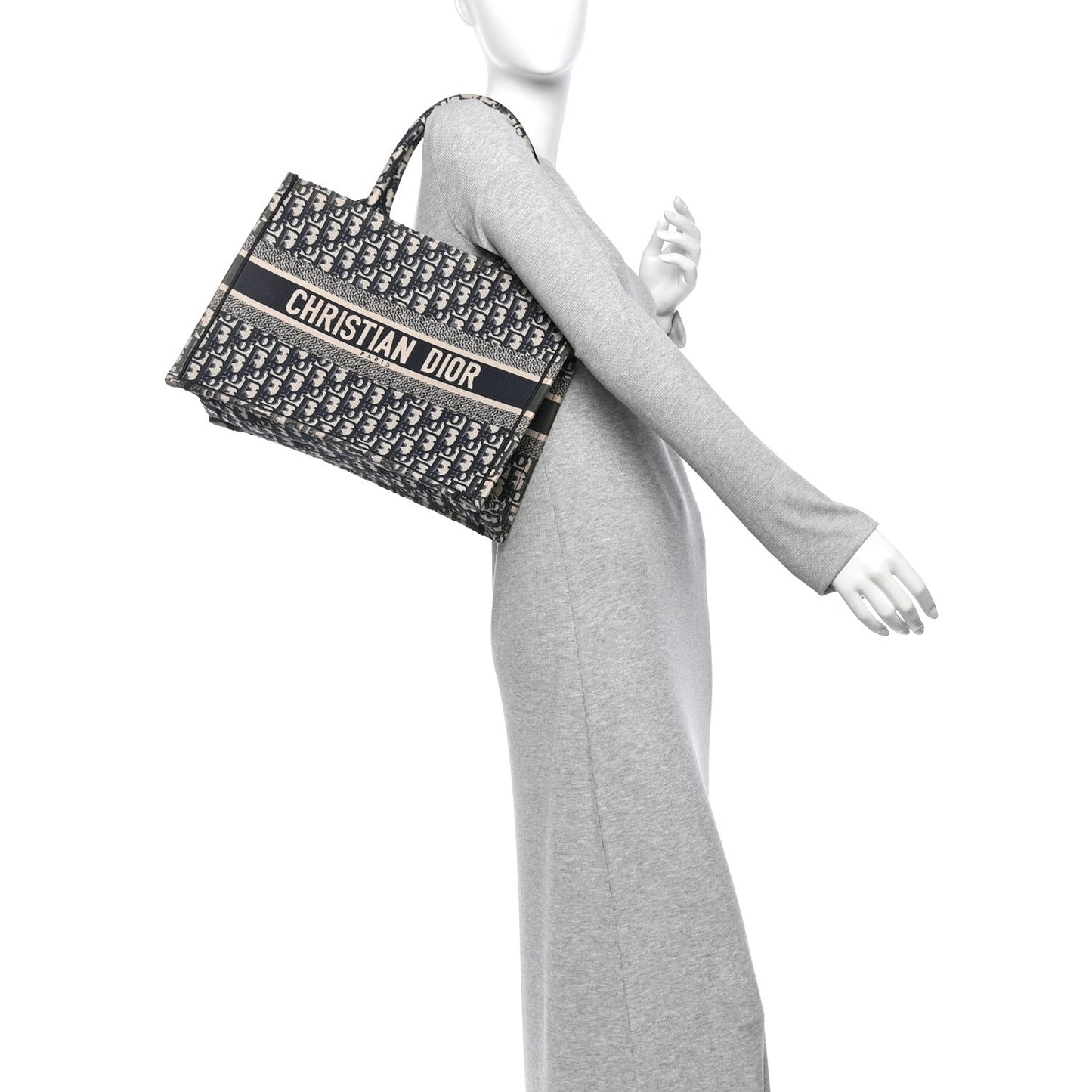 Oblique Medium Book Tote Blue Multicolor