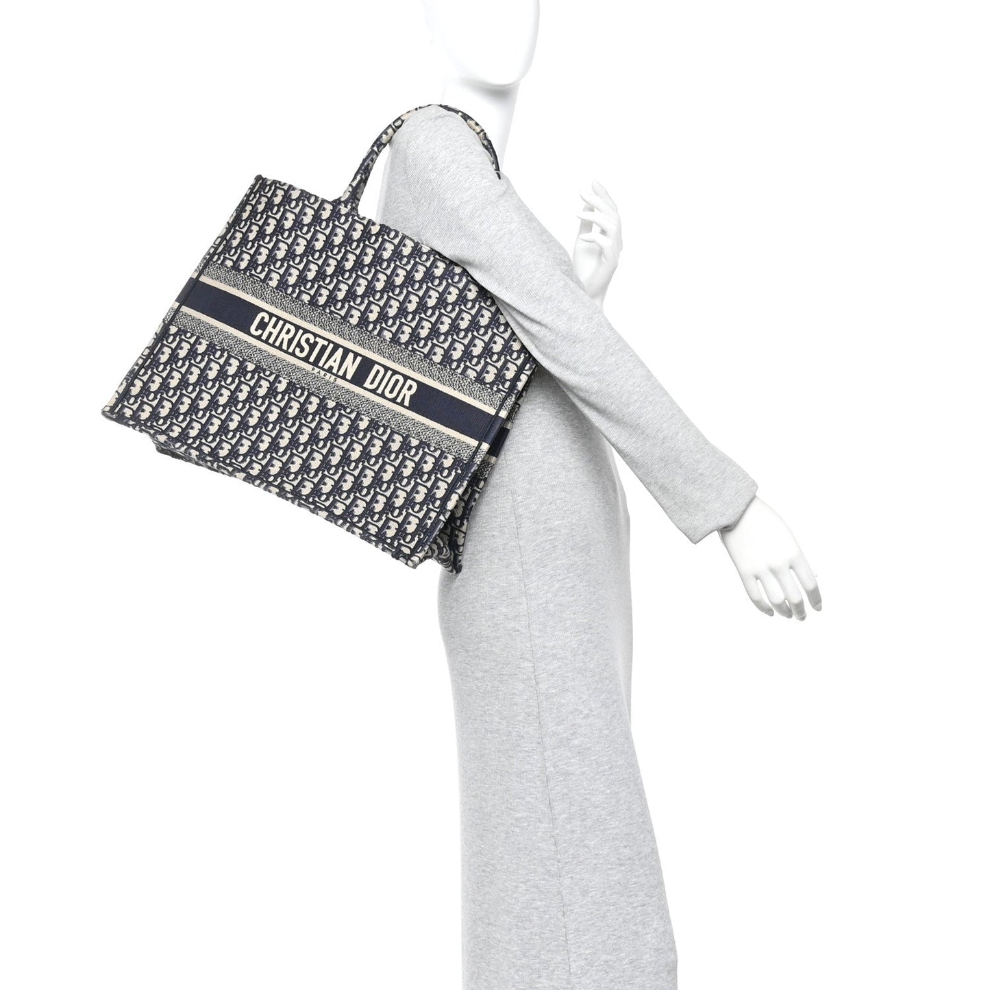 Oblique Large Book Tote Blue Multicolor