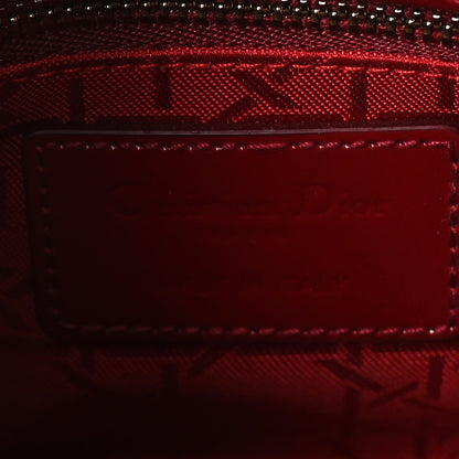 Patent Cannage Mini Lady Dior Red