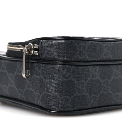 GG Supreme Monogram Azalea Calfskin Mini Retro Interlocking G Bag Black
