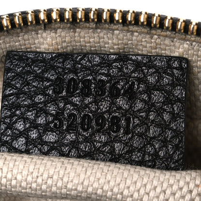 Pebbled Calfskin Small Soho Disco Bag Black
