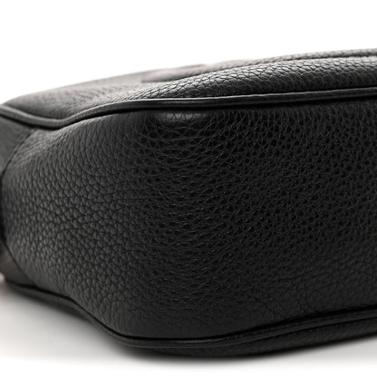 Pebbled Calfskin Soho Disco Bag Black