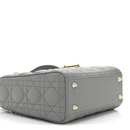 Lambskin Cannage Small My ABCDior Lady Dior Grey
