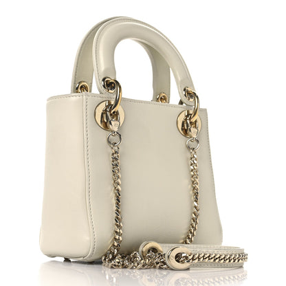 Calfskin Niki De Saint Phalle Dioramour Mini Supple Lady Dior White Multicolor