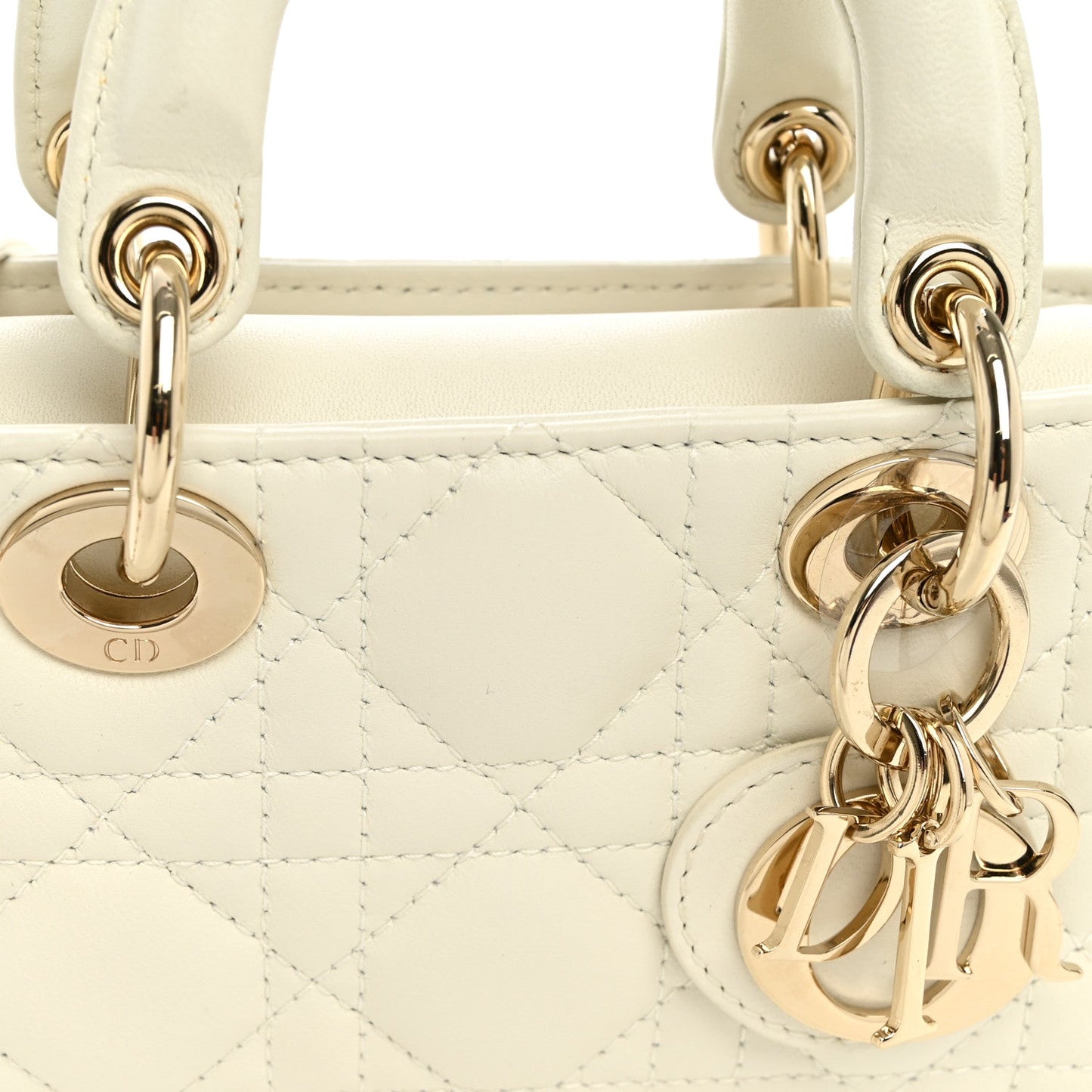 Lambskin Cannage Micro Lady D-Joy Latte
