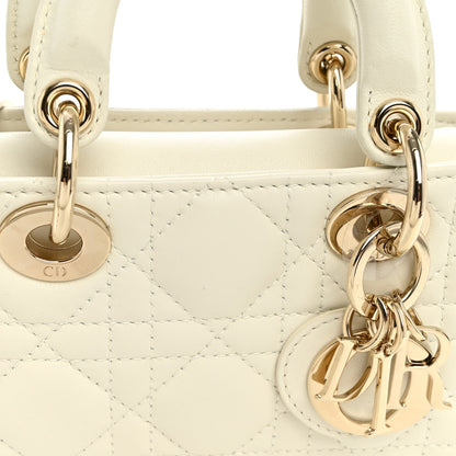 Lambskin Cannage Micro Lady D-Joy Latte