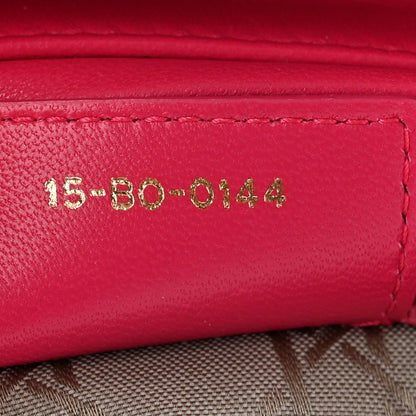 Lambskin Cannage Medium Lady Dior Fuchsia