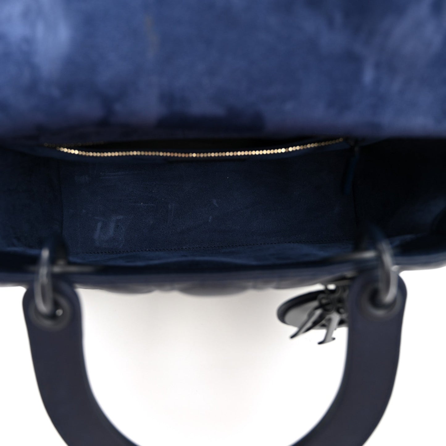 Ultra Matte Calfskin Cannage Medium Lady Dior Blue
