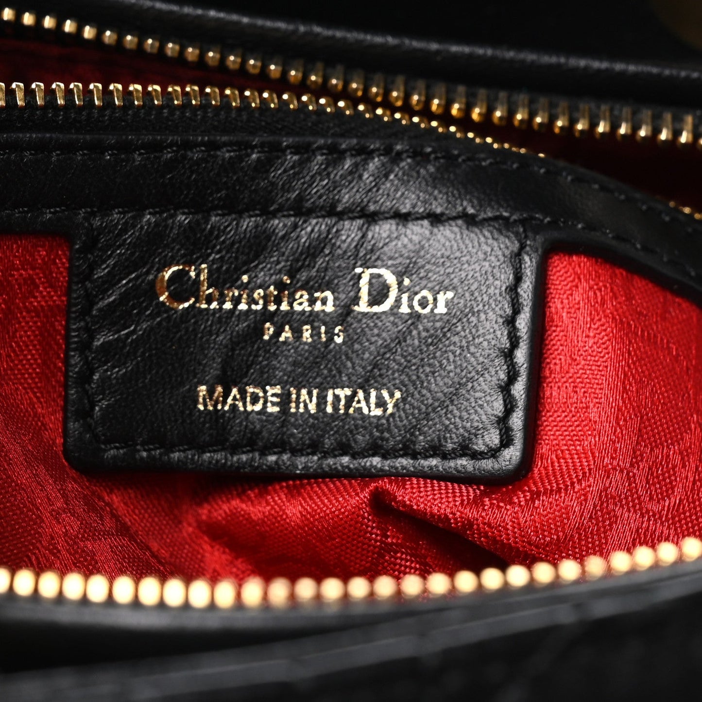 Lambskin Cannage Large Lady Dior Black