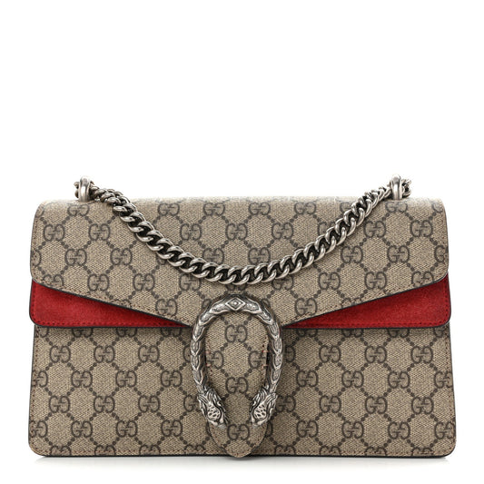 GG Supreme Monogram Small Dionysus Shoulder Bag Red