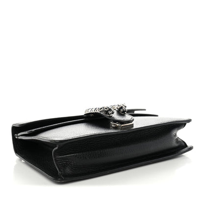 Dollar Calfskin Enamel Small Dionysus Shoulder Bag Black Electric Blue