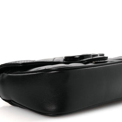 Calfskin Matelasse Monochrome GG Marmont Chain Belt Bag Black