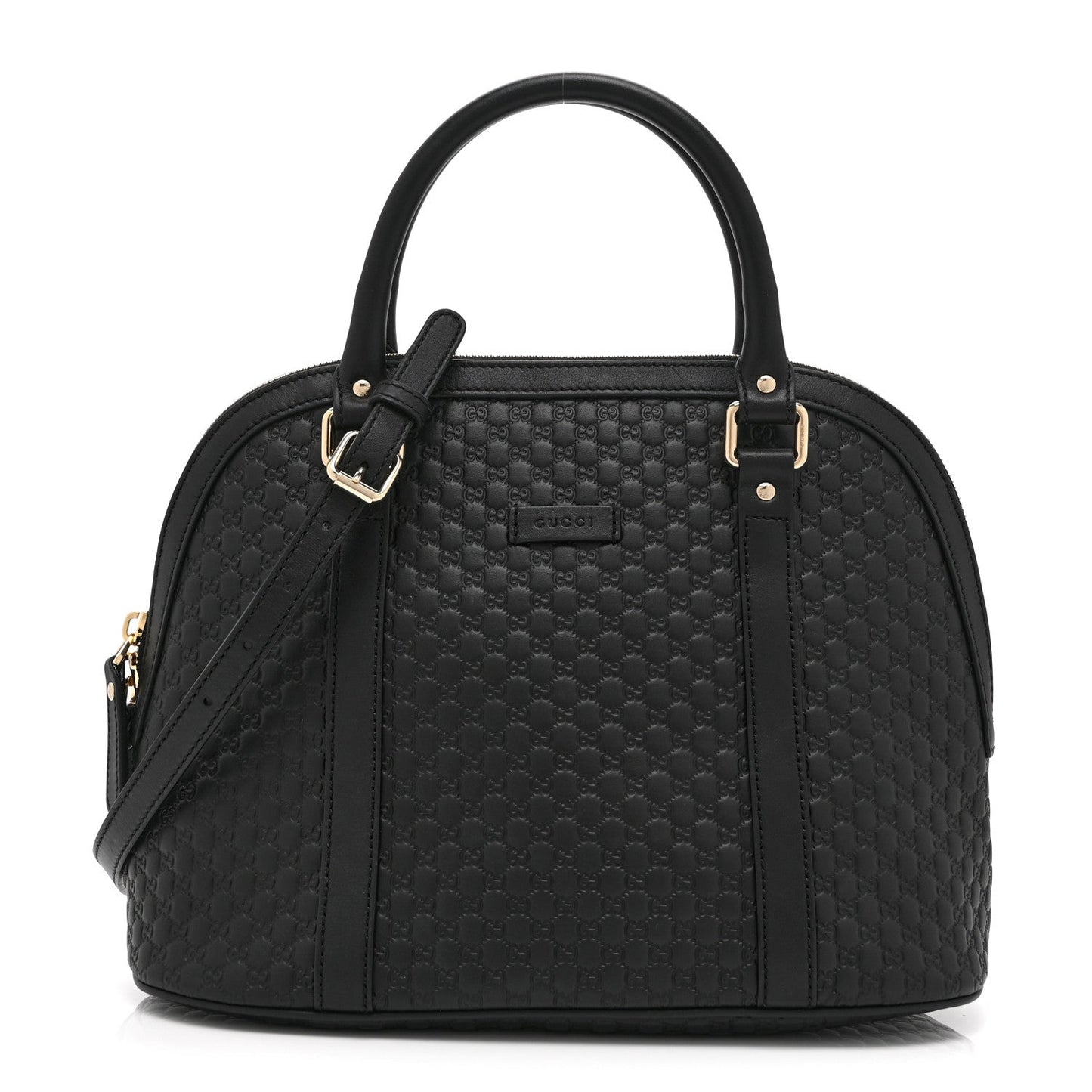 Microguccissima Medium Dome Bag Black