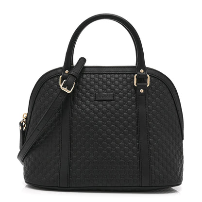 Microguccissima Medium Dome Bag Black