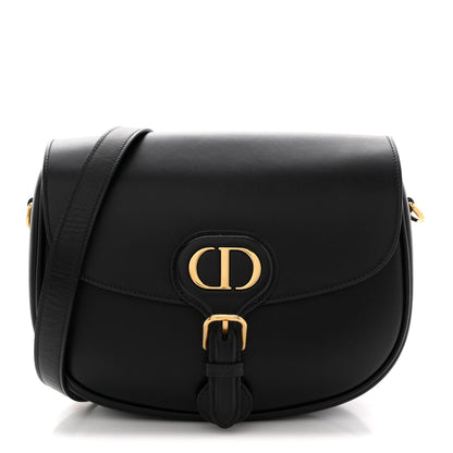 Box Calfskin Medium Bobby Flap Black