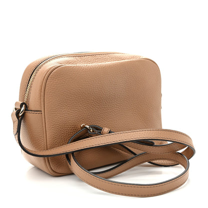 Pebbled Calfskin Small Soho Disco Bag Rose Beige