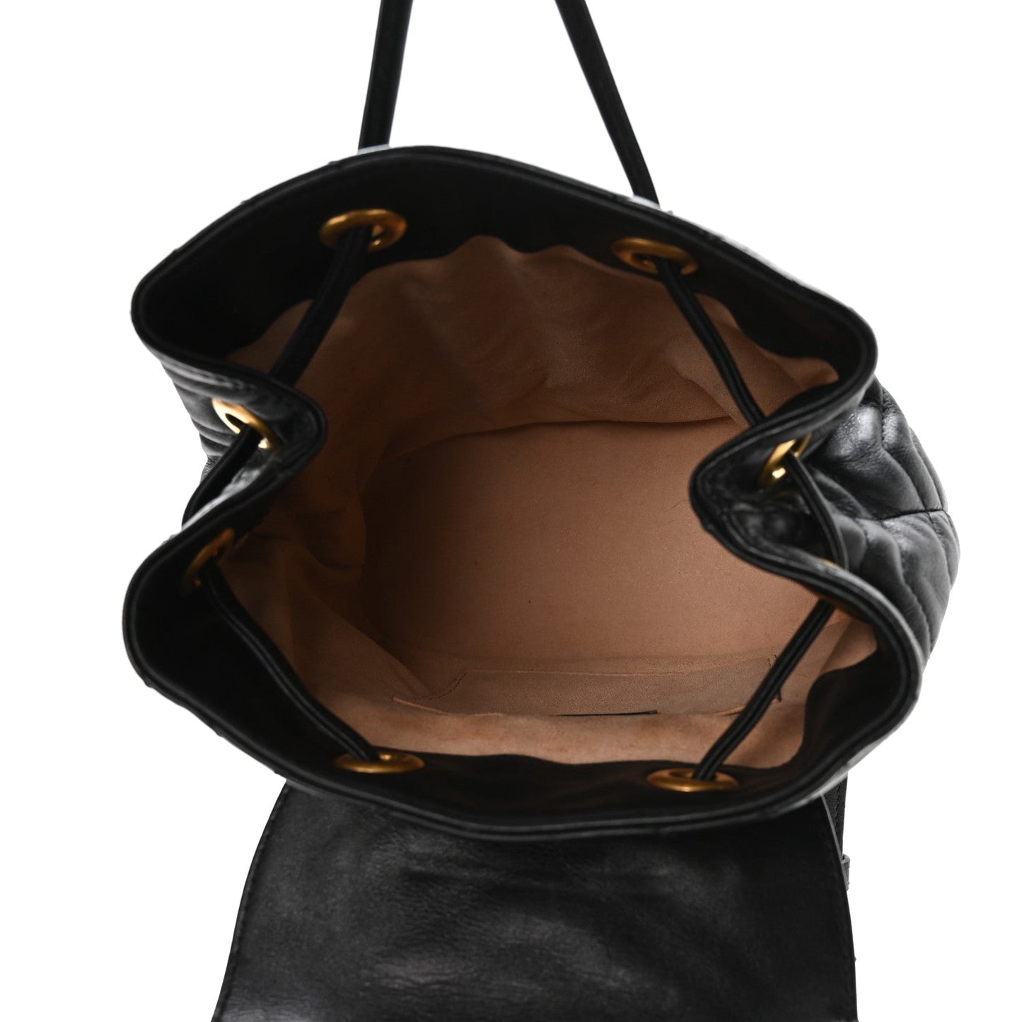 Calfskin Matelasse GG Marmont Flap Backpack Black