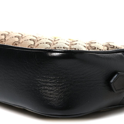 Monogram Matelasse Diagonal Small GG Marmont Chain Shoulder Bag Beige Black