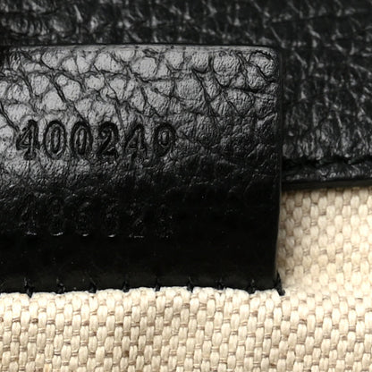 Pebbled Calfskin Small Dionysus Shoulder Bag Black