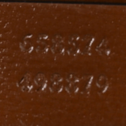GG Supreme Monogram Azalea Calfskin Web Mini Horsebit 1955 Shoulder Bag Beige Ebony Brown Sugar