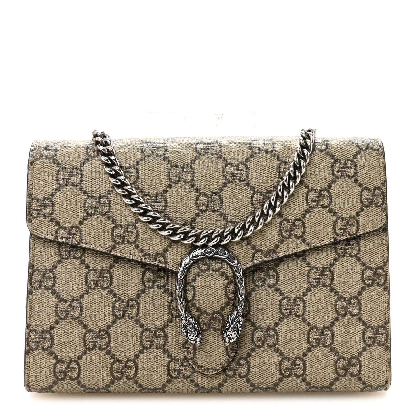 GG Supreme Monogram Mini Dionysus Chain Wallet