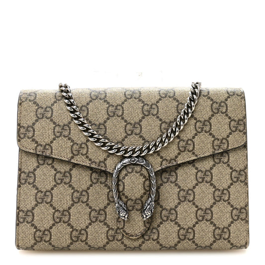 GG Supreme Monogram Mini Dionysus Chain Wallet