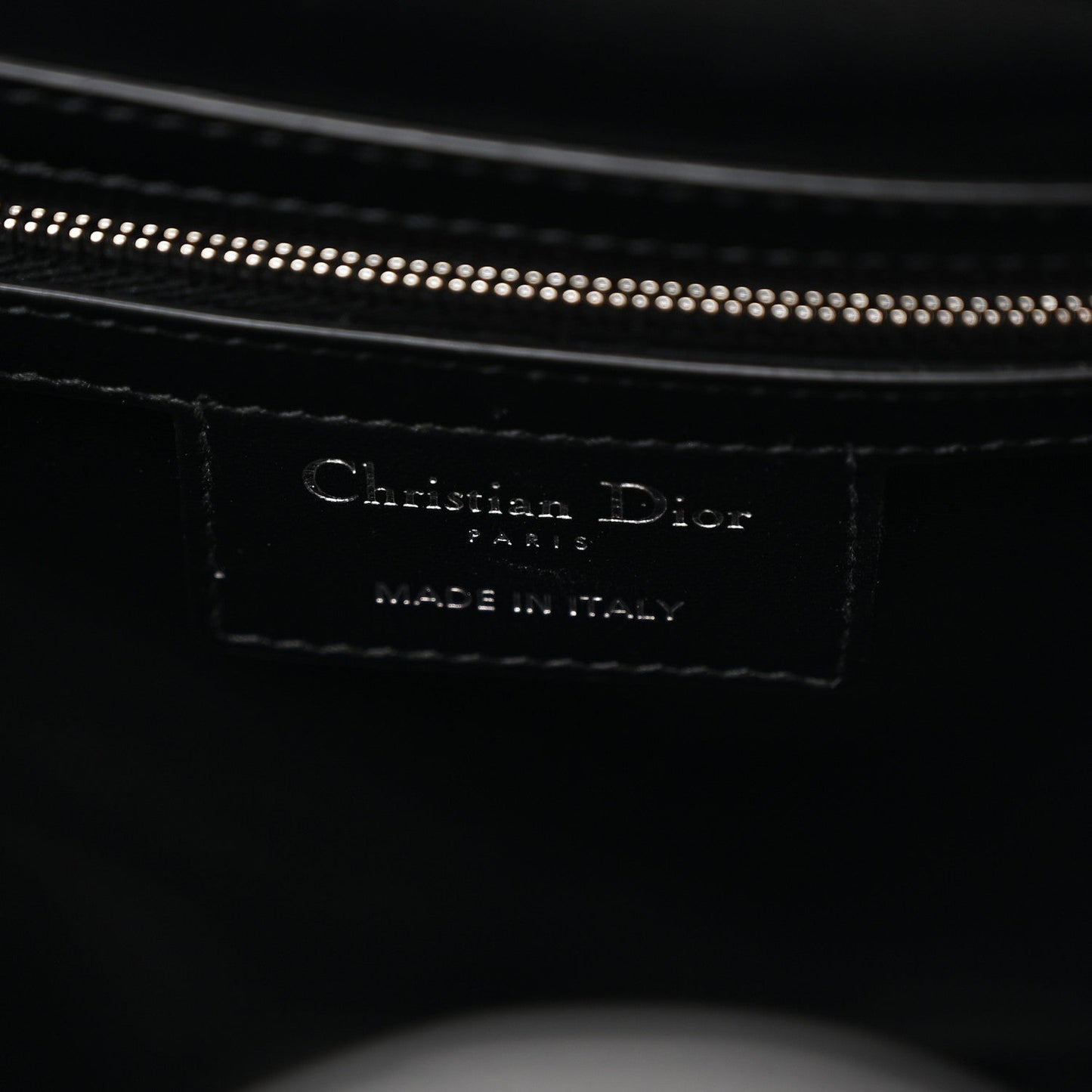 Crinkled Calfskin Macrocannage Medium D-Motion Bag Black