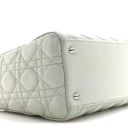 Lambskin Cannage Medium Lady Dior Green