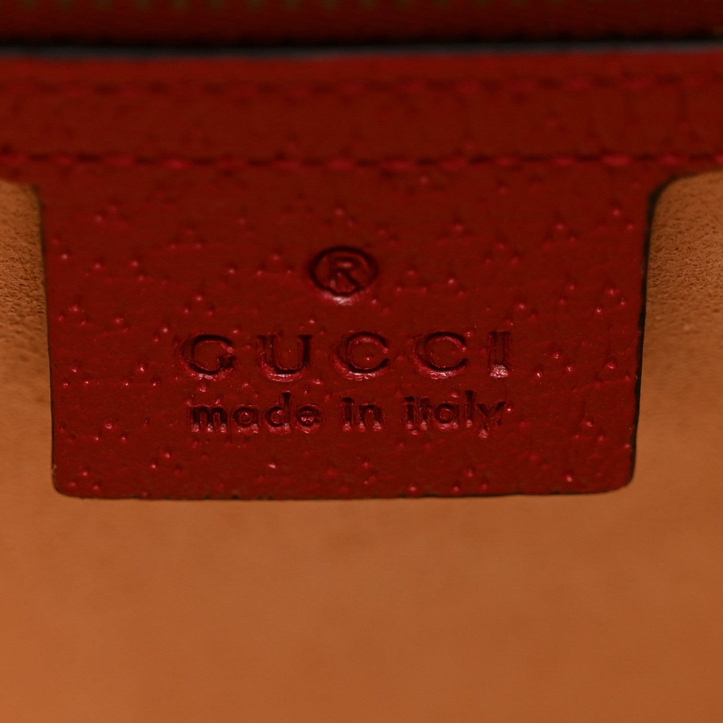 GG Supreme Monogram Small Queen Margaret Top Handle Bag Red