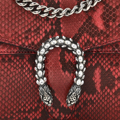 Snakeskin Mini Dionysus Shoulder Bag Red