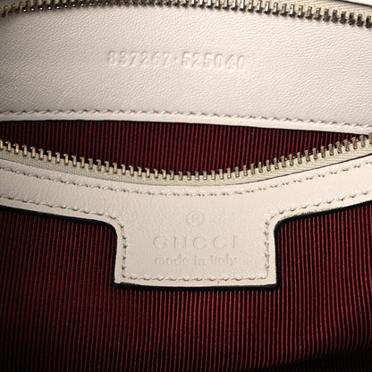 Lambskin Matelasse Medium GG Marmont Shoulder Bag White
