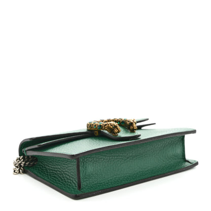Dollar Calfskin Crystal Super Mini Dionysus Shoulder Bag Emerald