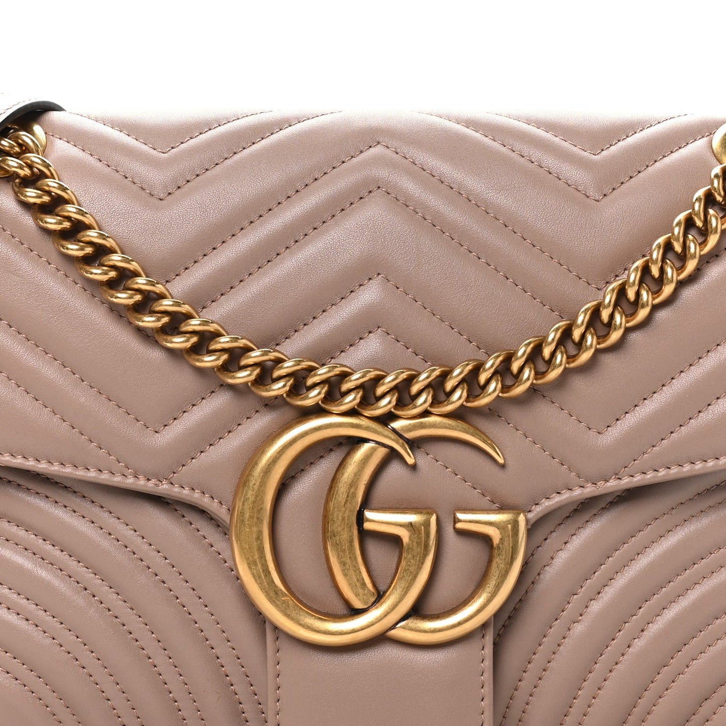 Calfskin Matelasse Medium GG Marmont Shoulder Bag Porcelain Rose