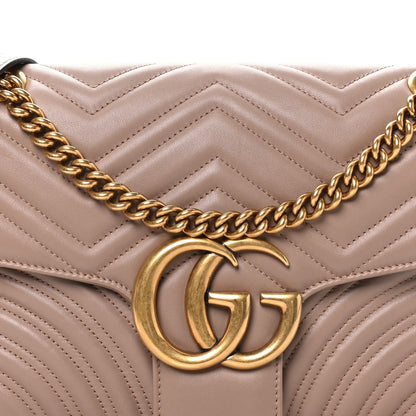 Calfskin Matelasse Medium GG Marmont Shoulder Bag Porcelain Rose
