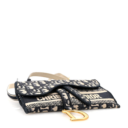 Oblique Slim Saddle Pouch Blue