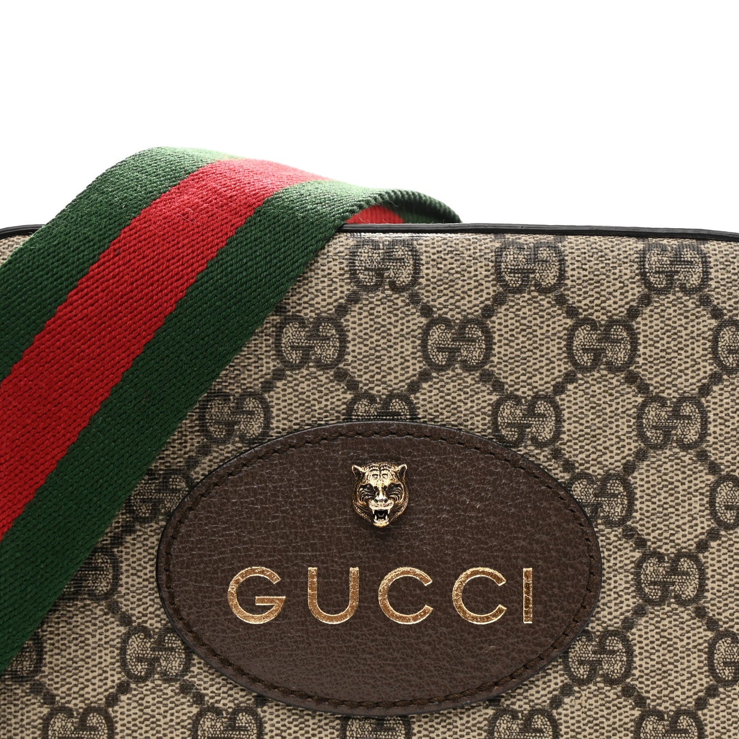 GG Supreme Monogram Web Neo Vintage Shoulder Bag Beige New Acero Crop