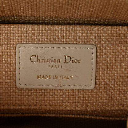 Raffia Macro Cannage Small Lady D-Joy Latte