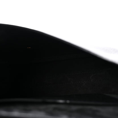 Grained Calfskin Large Bobby Flap Black
