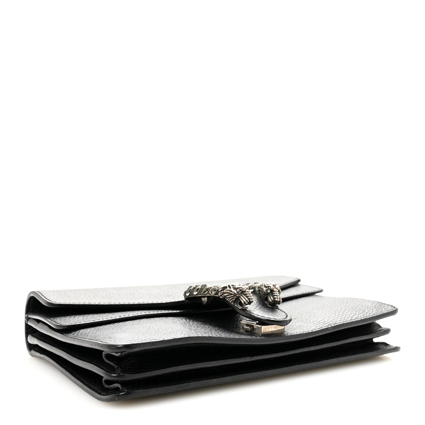 Pebbled Calfskin Small Dionysus Shoulder Bag Black