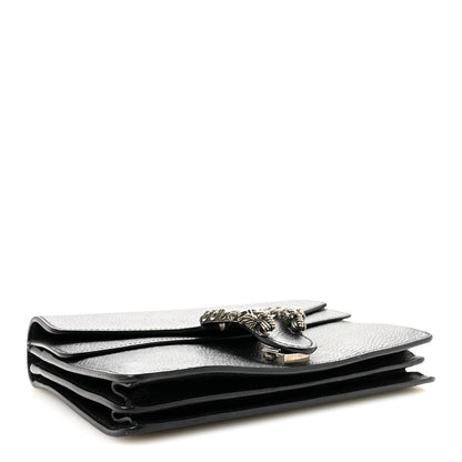 Pebbled Calfskin Small Dionysus Shoulder Bag Black