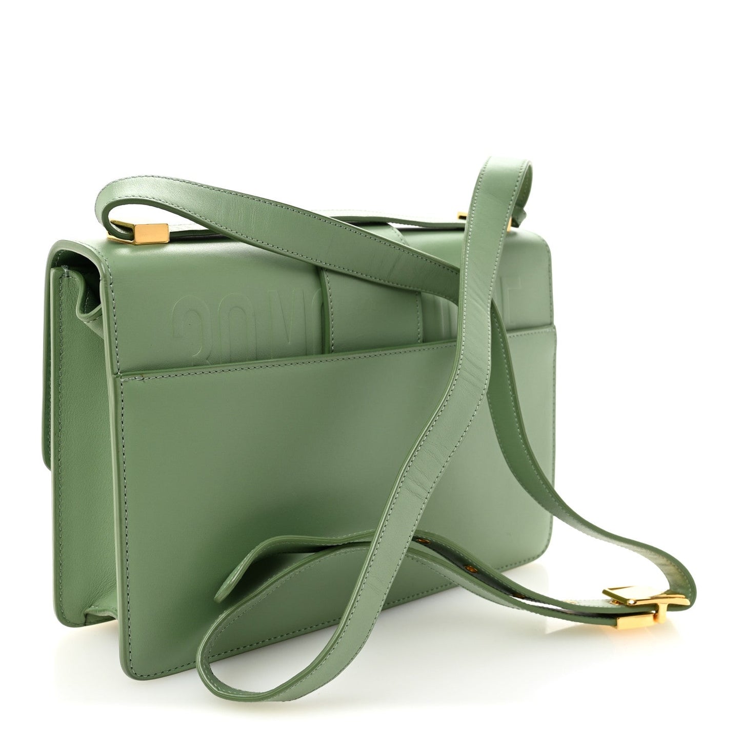 Smooth Calfskin 30 Montaigne Flap Bag Mint Green