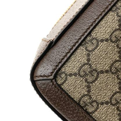 GG Supreme Monogram Web Small Ophidia Top Handle Shoulder Bag Brown