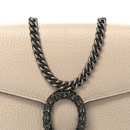 Dollar Calfskin Mini Dionysus Chain Wallet Mystic White