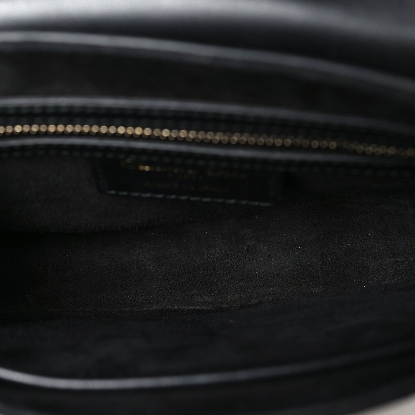 Calfskin Mini D Fence Saddle Bag Black