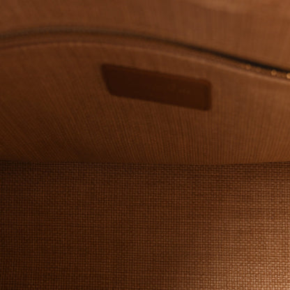 Raffia Macro Cannage Medium Book Tote Natural