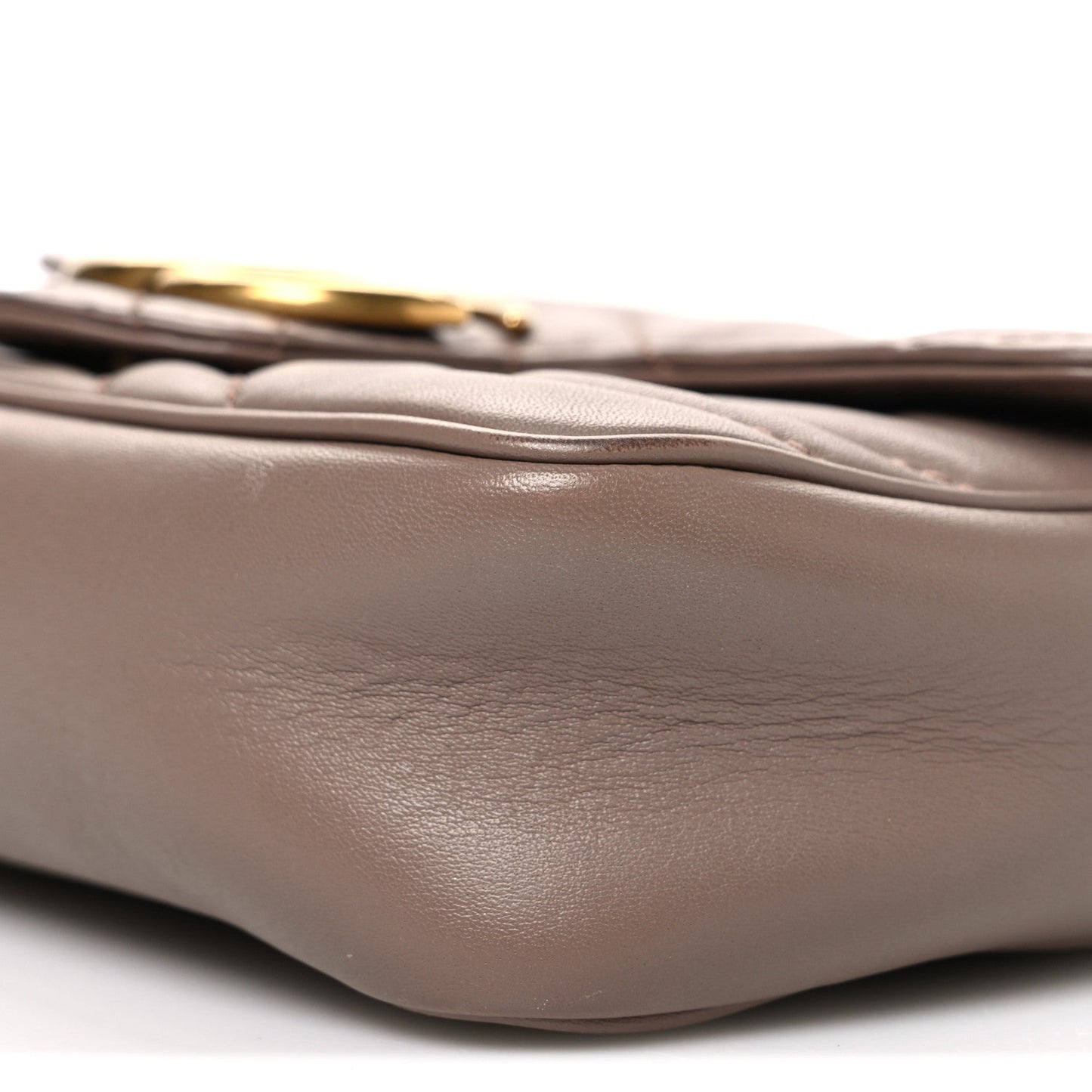 Calfskin Matelasse Super Mini GG Marmont Shoulder Bag Porcelain Rose