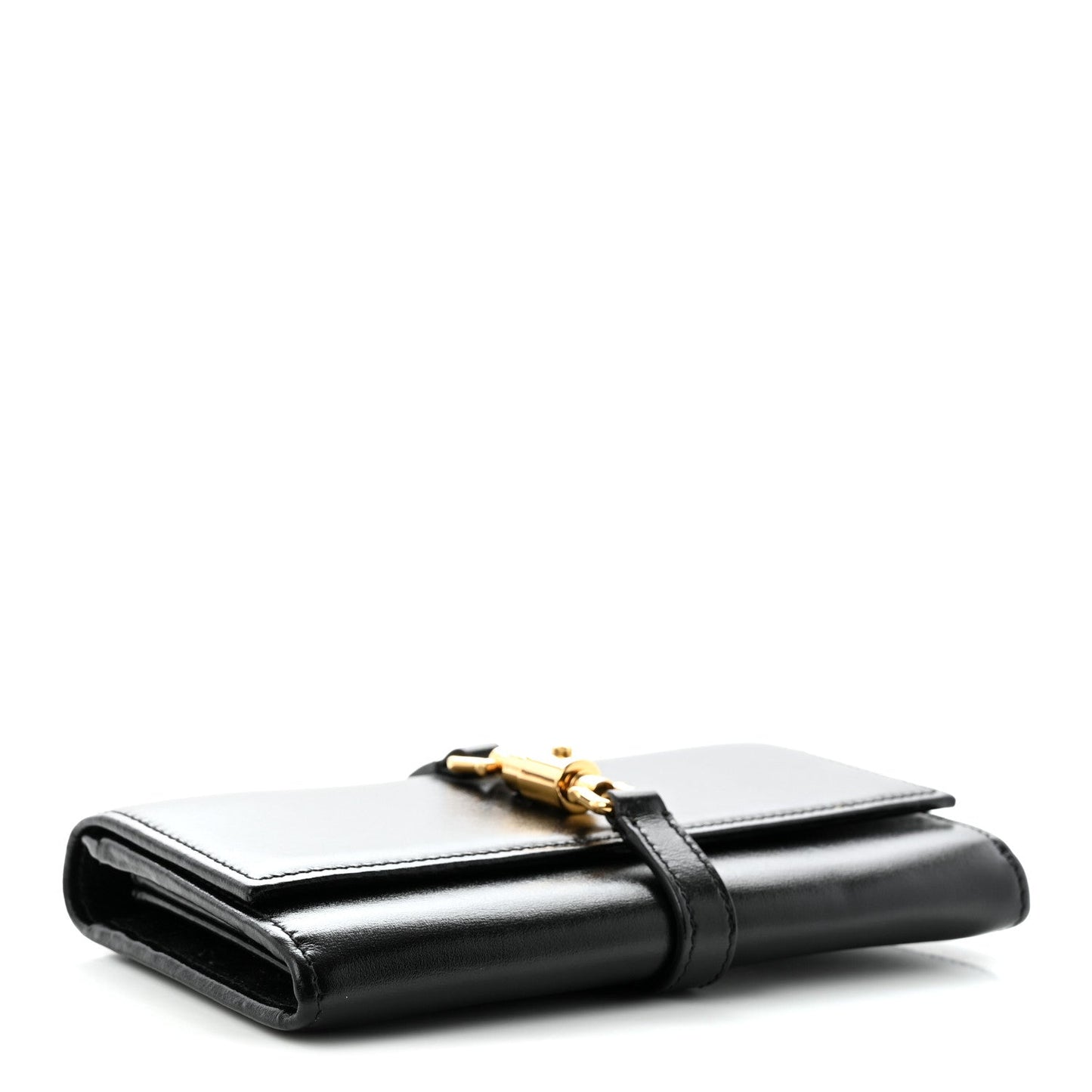 Calfskin Jackie 1961 Chain Wallet Black Black