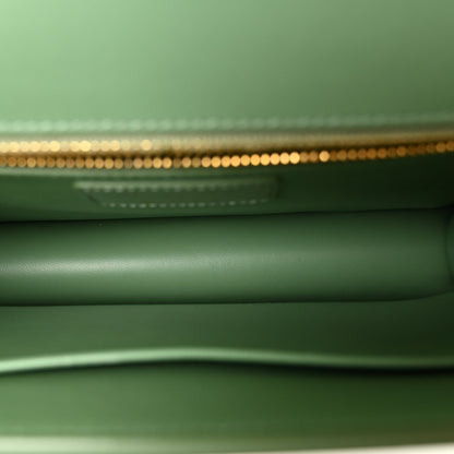 Smooth Calfskin 30 Montaigne Flap Bag Mint Green