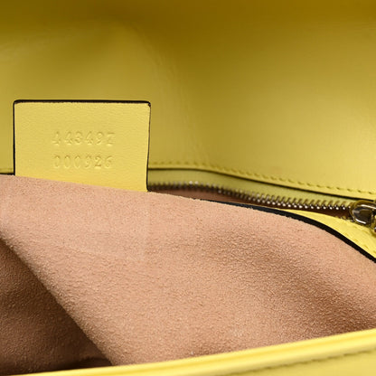 Calfskin Matelasse Small GG Marmont Shoulder Bag Banana